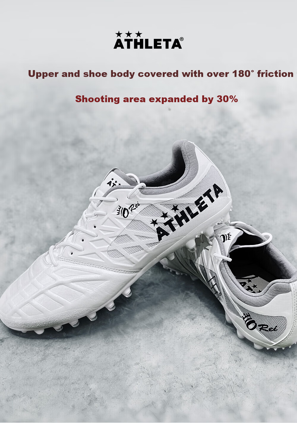 ATHLETA Kangaroo Leather Soccer Shoes MG Short Stud Artificial Grass Mid-High-End Competition Training Men's Cleats 12