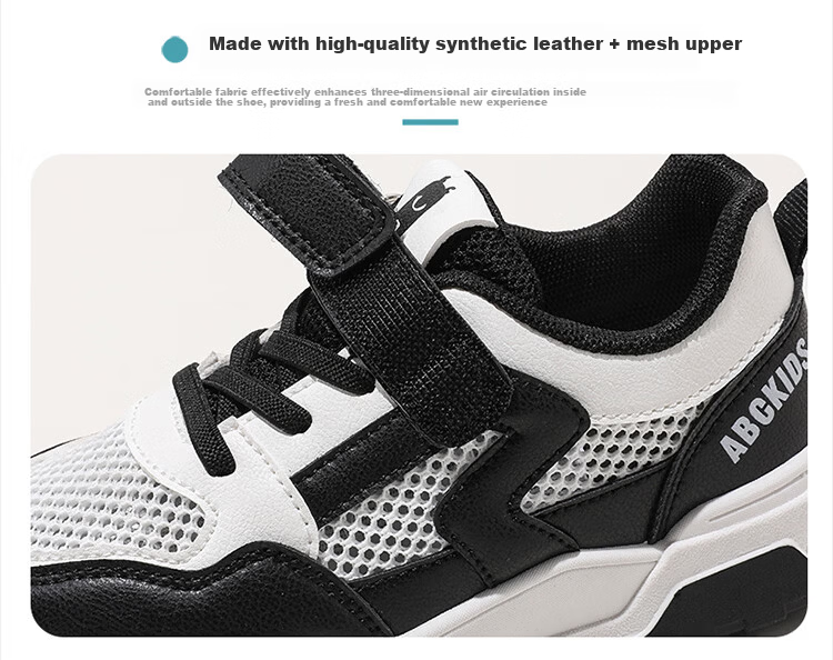 ABC KIDS Kids White Mesh Sneakers Breathable Casual Shoes Youth All White Size 33 5