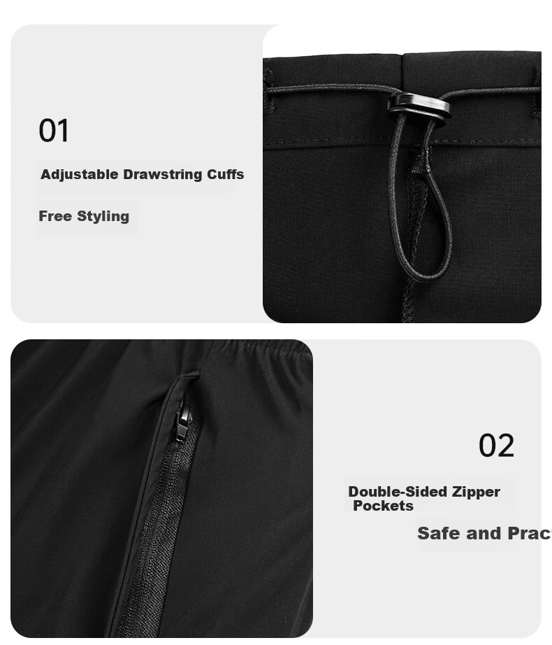 Li-Ning Men's Sports Pants, Summer Quick-Dry Breathable New Thin Ice Silk Climbing Martial Arts Pants, Elastic Waist Straight-Leg Two-Way Wear 16