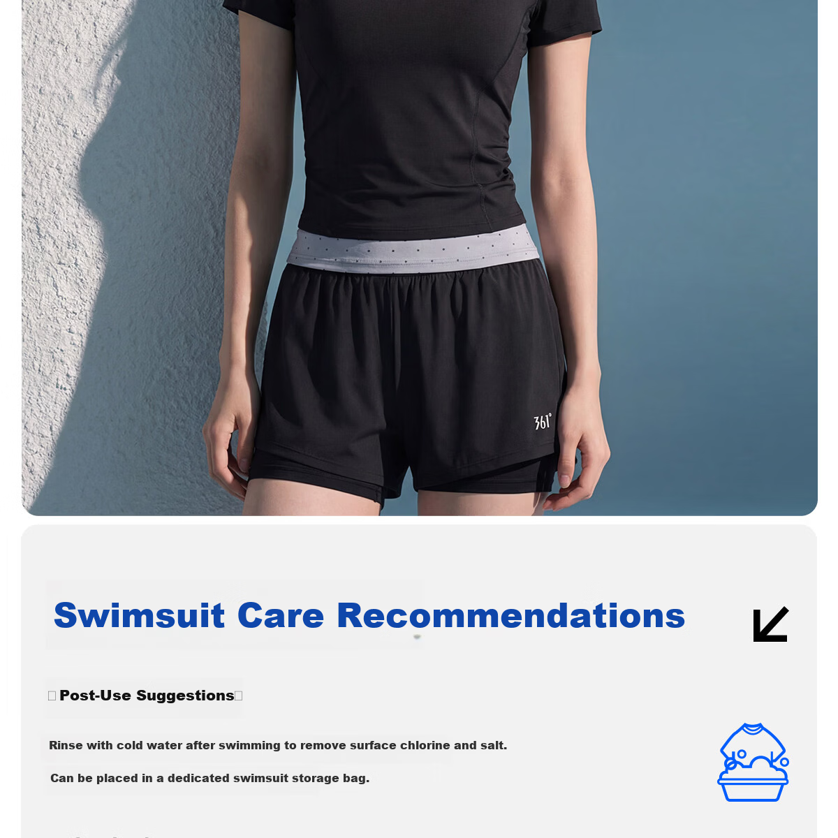 361° Women's Two-Piece Short Sleeve Tankini Swimsuit, High-Waist Slimming Conservative Plus Size Swimwear for Swimming and Hot Springs 14