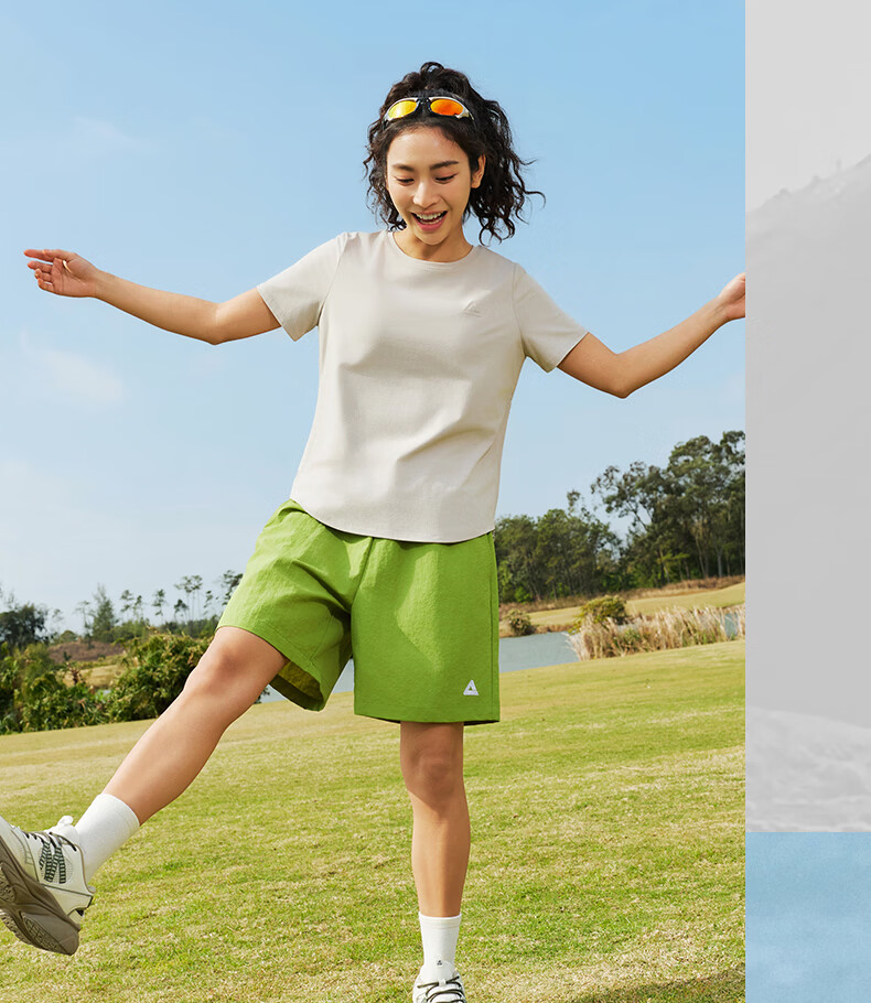 Peak Quick-Dry Short Sleeve Women's Summer Loose Breathable Sun Protection Waist-Cinching Casual T-Shirt Outdoor Sports Running Shirt DF662142 5