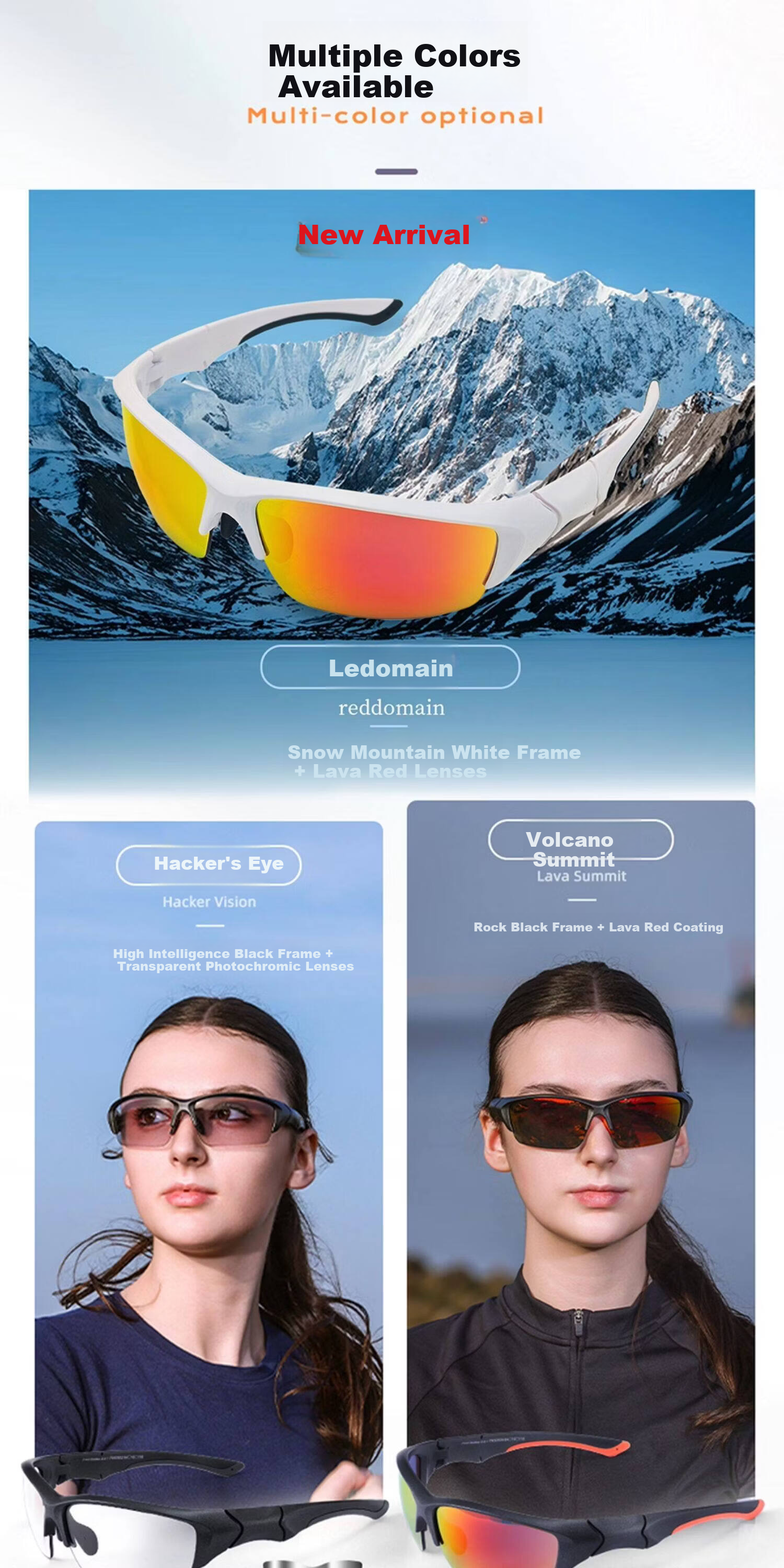 Travel Buddies Ghost-Free Series Outdoor Running Glasses Mountaineering Goggles UV Protection Sports Windproof Sunglasses 1