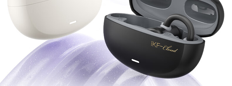 IKF Zhaoyue Clip-on Bluetooth Earphones Wireless Open Bone Conduction Non-In-Ear Zero Sensation Cushion Ultra-Long Battery Life Sports for Huawei Apple Yunyan White 27