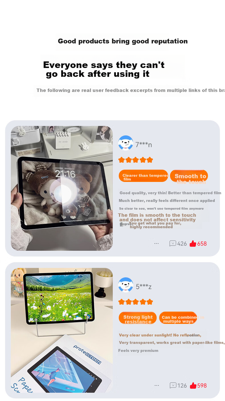 PROTESCREEN Huawei MatePad Pro 13.2-inch AR Anti-Glare Matte Screen Protector Paper-Like Film for Writing and Drawing 3