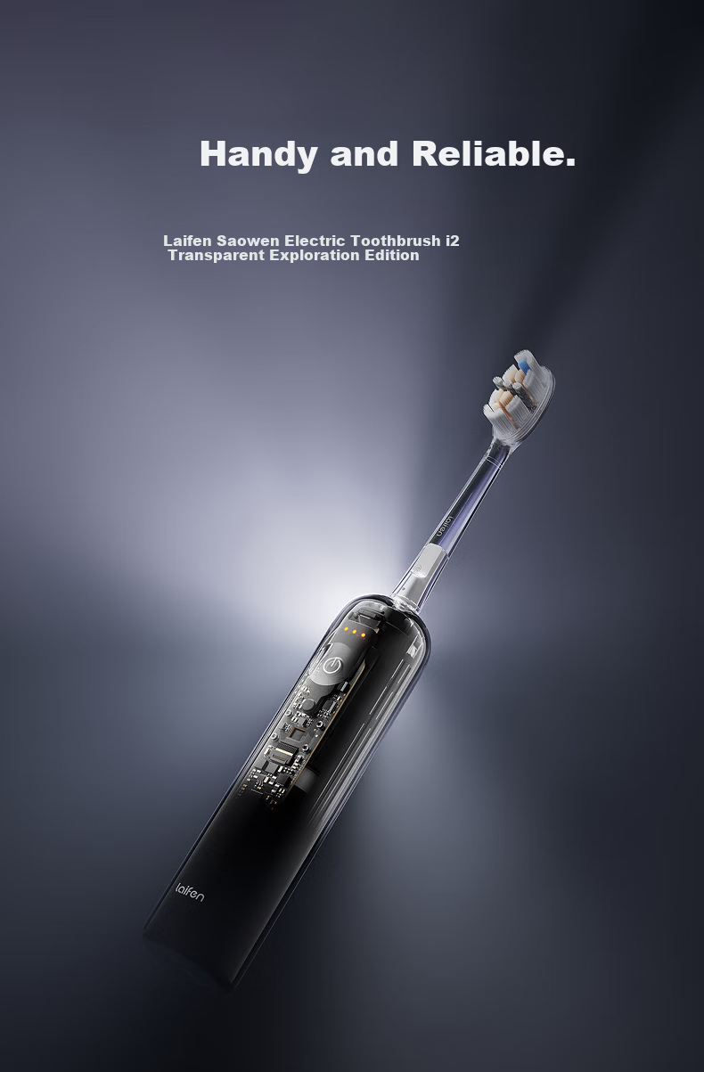Laifen Second Generation Electric Sonic Toothbrush i2 ABS Model Deep Cleaning Gum Care Adult Toothbrush Upgraded Light Gray Couples Birthday Gift for Him/Her 2