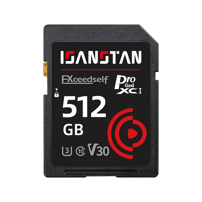 ISANSTAN Camera Memory Card 512GB Compatible with Canon/Sony/Nikon/Panasonic/Fujifilm CCD DSLR 4K Ultra HD U3 High-Speed V30 SD Storage Card