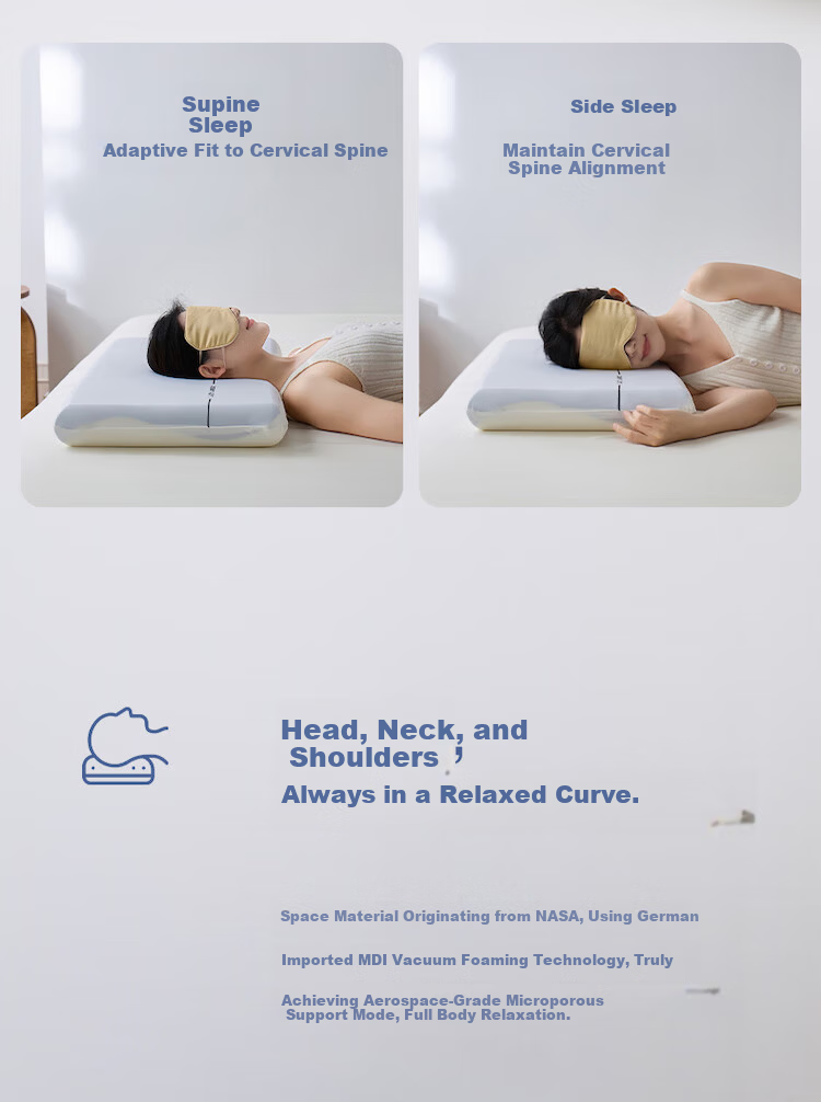 LIIESEN 2nd Generation Slow Rebound Deep Sleep Memory Pillow PRO Neck Support Cervical Memory Foam Pillow Adult Gift Box Set 5