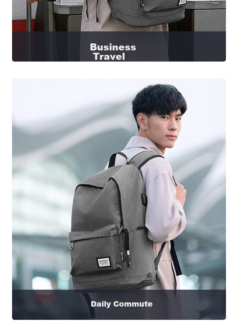 JAJALIN Outdoor Backpack Double Shoulder Hiking Bag Large Capacity Travel Bag for Men Women Students Children Gray 11