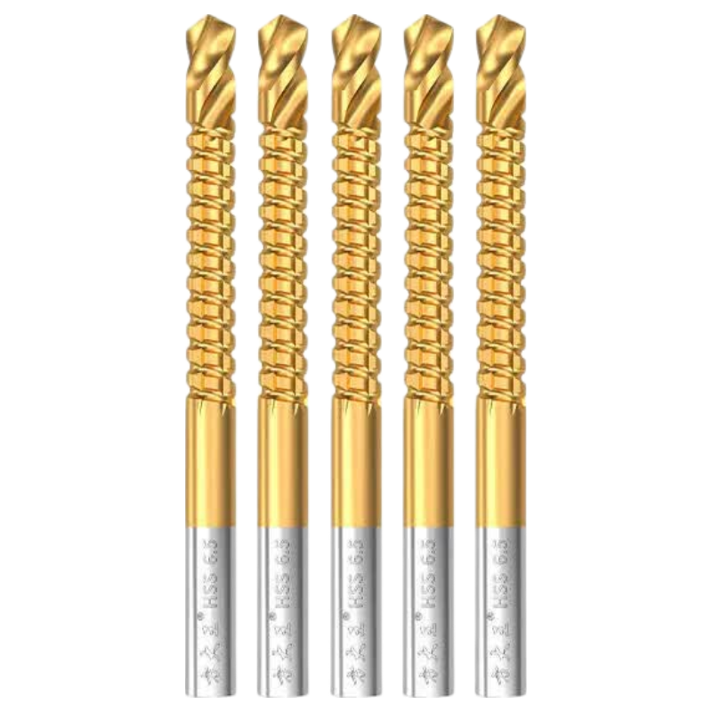Fang Da Wang High-Speed Steel Saw Drill Combo Twist Woodworking Electric Drill Bit Metal Rotary Head Hole Punch Slotting Sawtooth Drill 6.5mm 5pcs