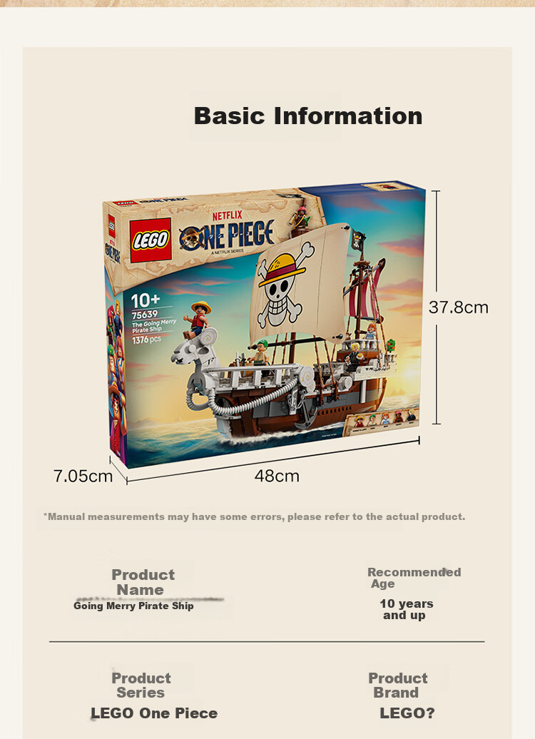 LEGO Pirate Ship 75639 One Piece Adventure Melon Luffy Ship Toy for Boys And Girls Children's Day Gift Decoratio 14