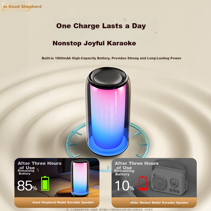 Good Shepherd Wireless Bluetooth Speaker KTV Microphone All-in-One Home Karaoke Set Children's Karaoke Singing Machine with Built-in Sound Card