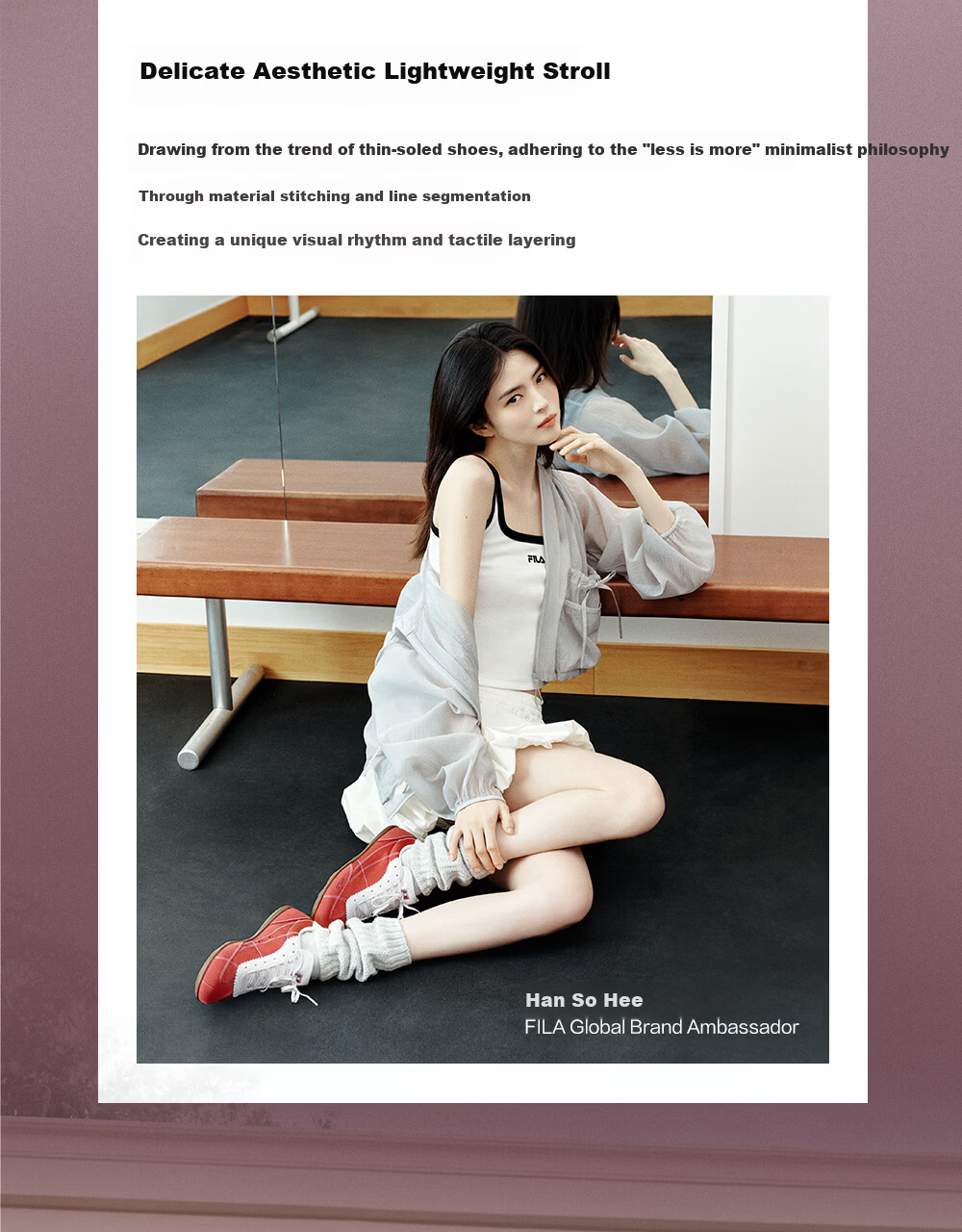 FILA Official Han So-hee Style Water Dance Shoes 1S Women's German Training Shoes 2026 Thin Sole Casual Sports Shoes 3