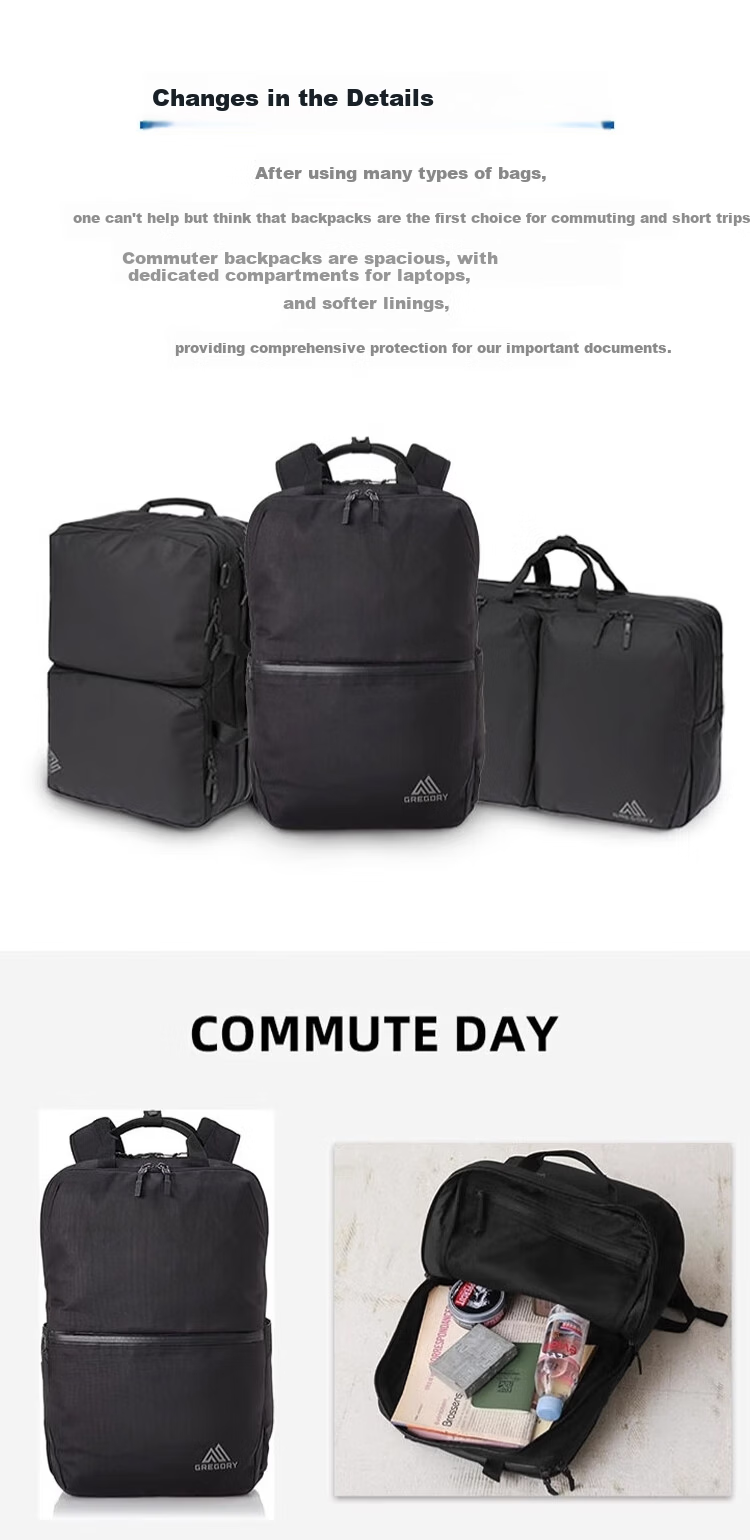 GREGORY Men's Business Laptop Backpack Large Capacity Commuter Bag Multifunctional Lightweight Durable QA8 1