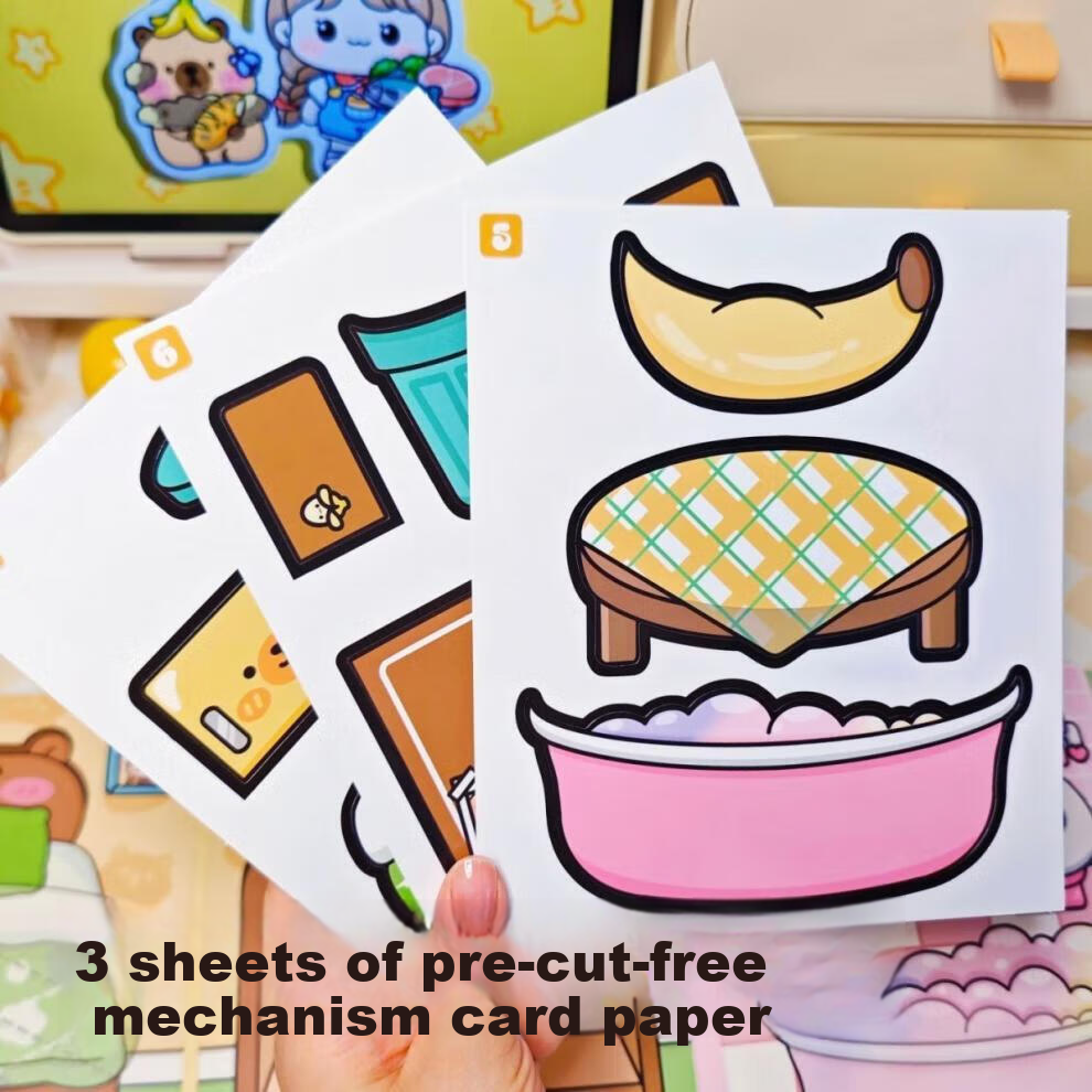 Murcia Early Education Cute Jelly Stickers Capybara Quiet Creative Material Girls Cutout Toy Handmade Stickers 7