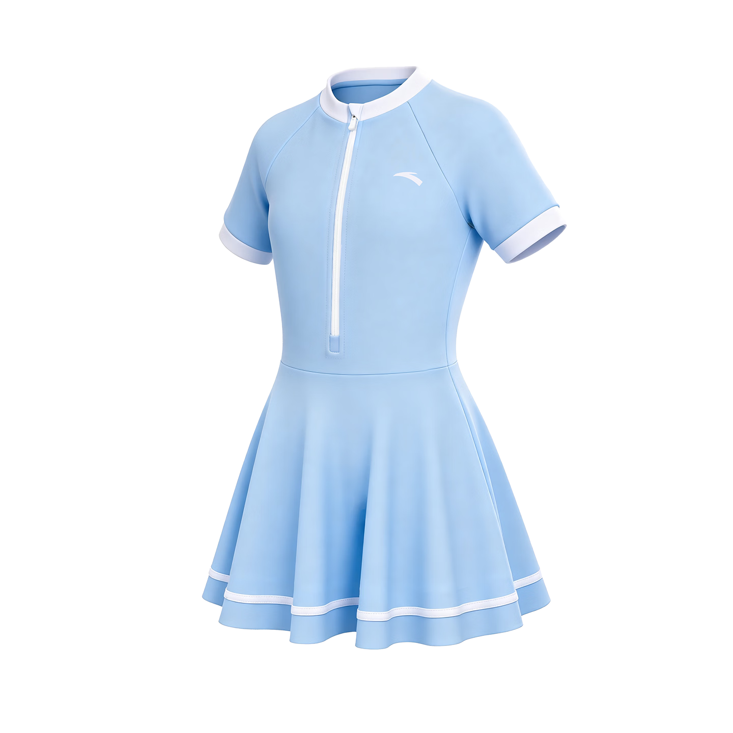 ANTA Kids Girls One-Piece Swimsuit Children's Student Baby Sun Protection Chlorine Resistant Quick-Dry Hot Spring Beach Swimwear for Girls