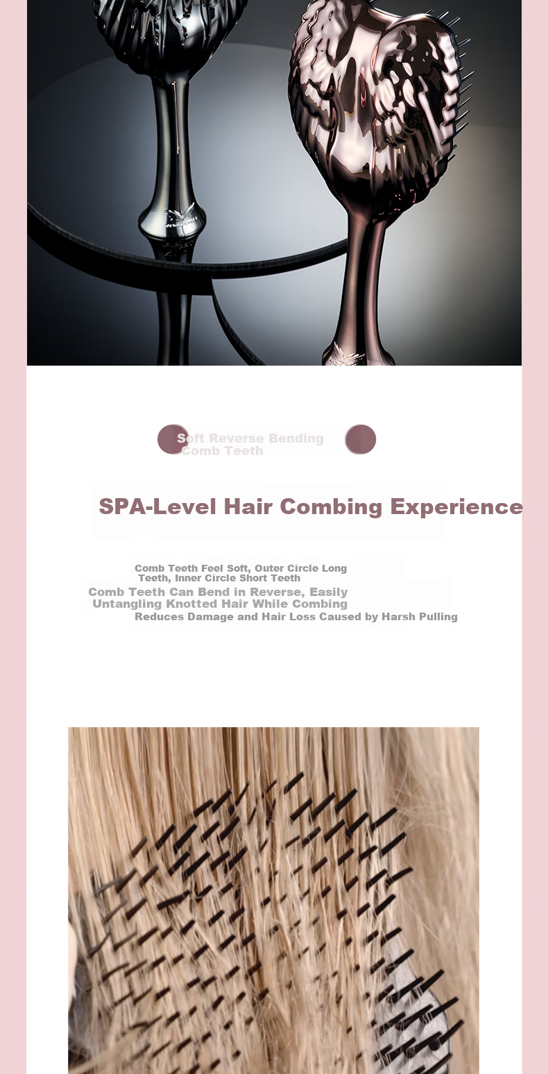 Tangle Angel Hairbrush UK Angel Princess Hairbrush Hair Massage Brush Holiday Gift for Girlfriend PRO Titanium White 6