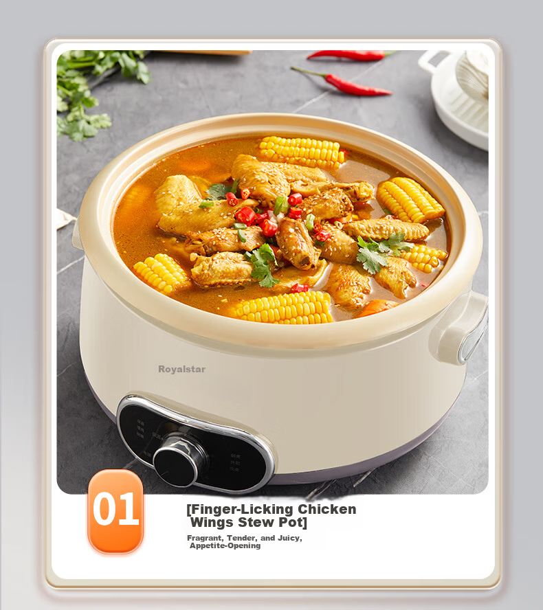 Royalstar Electric Hot Pot 7L Large Capacity Multi-Functional Titanium Coated Non-Stick Electric Cooker RHG718X 9
