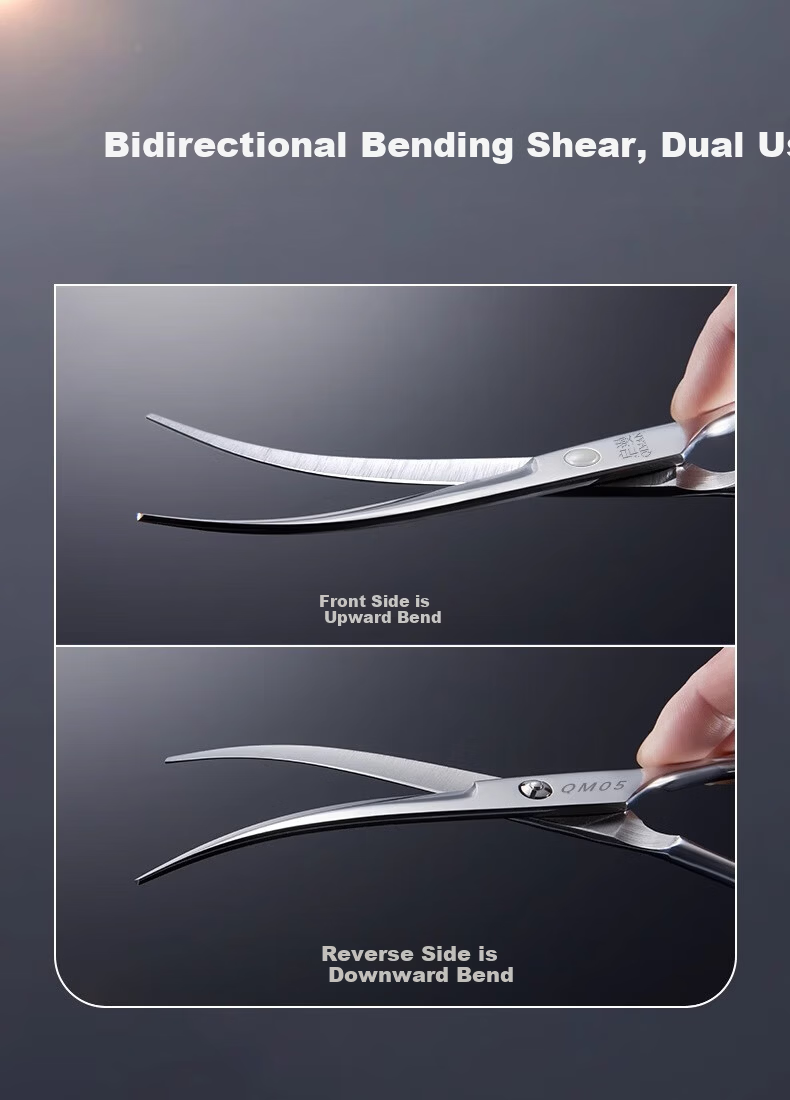 Qiman Pet Grooming Scissors Professional Dog Hair Cutting Tool Set Curved Trimming Scissors for Teddy Bichon Haircut 5