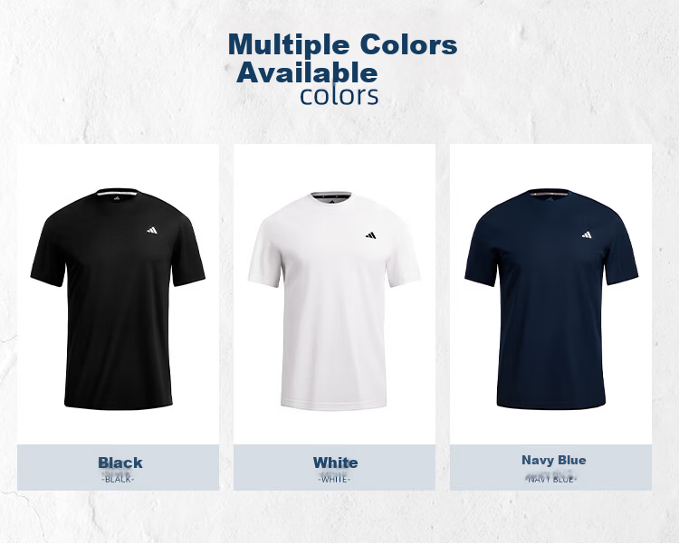 Adidas Men's Summer Quick-Dry Casual Breathable Sports Running Training T-Shirt 7