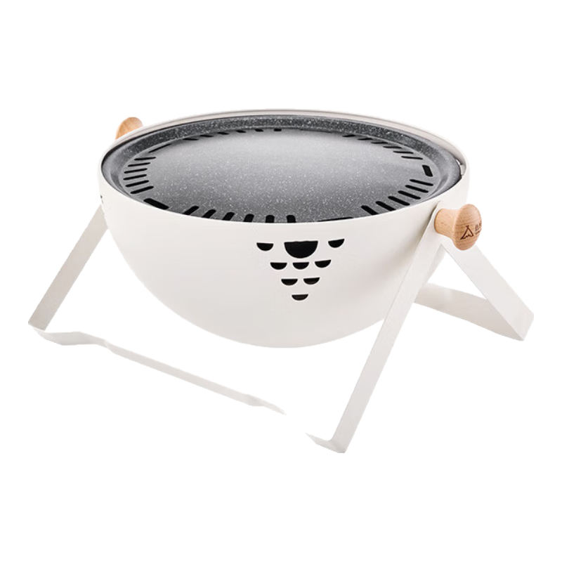 Suncojia Barbecue Grill, Tea Brewing Stove, Smokeless Grilling Pan, Wooden Charcoal Grill, Korean Smokeless Charcoal Grill