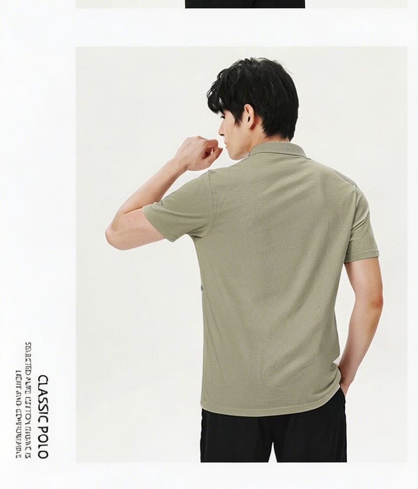 LI-NING Men's Polo Shirt Short Sleeve 2026 Summer New Cotton Breathable High-End Men's T-Shirt Sportswear 31