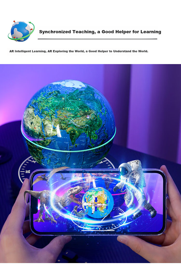 Hengyi Floating 3D Globe with Bluetooth Playback 20cm Illuminated Auto-Rotating Children's Toy New Year Gift 6