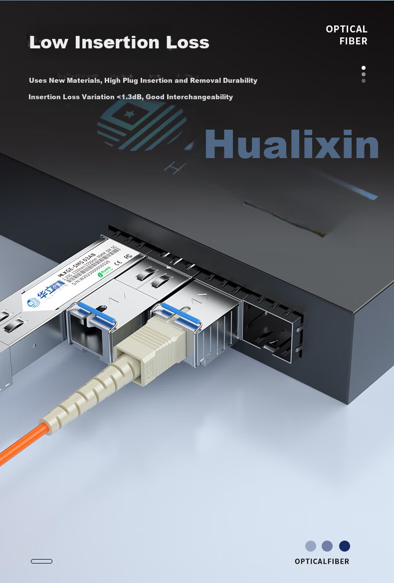 HUALIXIN Telecom Grade Fiber Optic Patch Cord FC-FC Multimode Duplex 3m OM1 Gigabit 62.5/125 Cable Fusion Splice Pigtail Dual Core Patch Cord HLX-M1-FF203 3