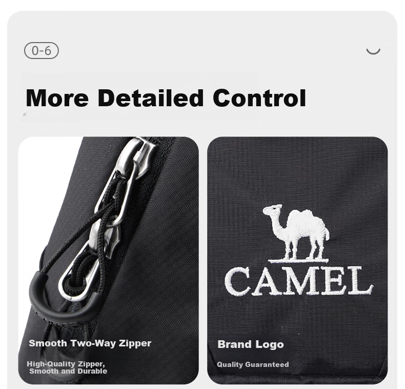 CAMEL Casual Chest Bag Portable Single Shoulder Crossbody Gym Small Cycling Backpack 575B635016 10