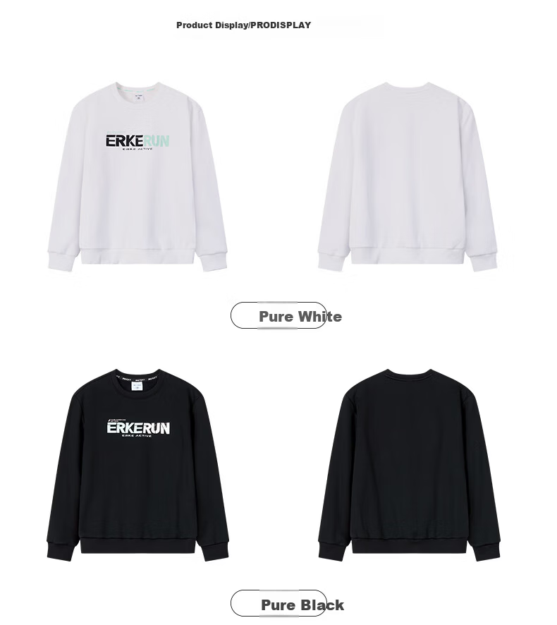 ERKE Kids Boys Girls Hoodie Winter Thickened Warm Sweatshirt Black 110 41