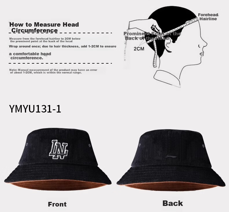 LI-NING New Unisex Bucket Hat Sunshade Outdoor Wide Brim Sunscreen Fashion Casual Cap 14