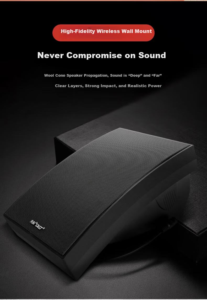 SAST RR808 Wireless Bluetooth 60W Wall-Mounted Speaker Set 6-Inch Supermarket Store Classroom Wall Background Music Public Broadcast Speaker System One-to-One 7