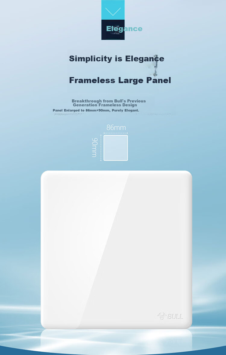 BULL G28 Series Blank Panel White 86 Type Panel G28B101 Pearl White Concealed Installation 4