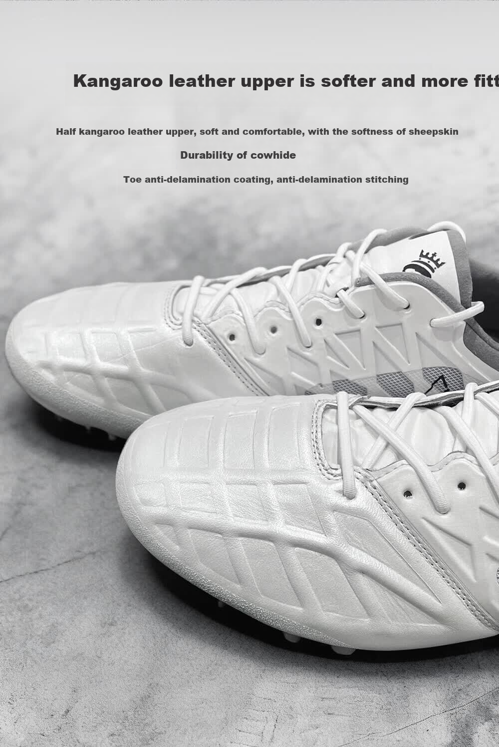 ATHLETA Kangaroo Leather Soccer Shoes MG Short Stud Artificial Grass Mid-High-End Competition Training Men's Cleats 9