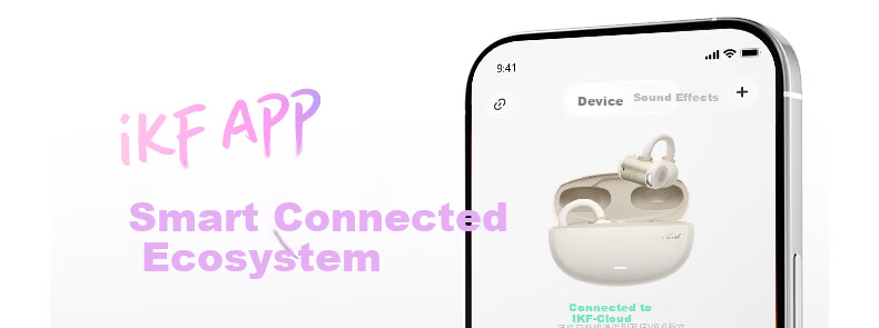 IKF Zhaoyue Clip-on Bluetooth Earphones Wireless Open Bone Conduction Non-In-Ear Zero Sensation Cushion Ultra-Long Battery Life Sports for Huawei Apple Yunyan White 59
