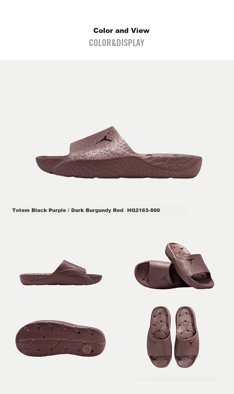 Jordan Men's Slides JORDAN FRANCHISE SLIDE SH Non-Slip Sports Shoes HQ2163-500 Purple Size 42.5 3
