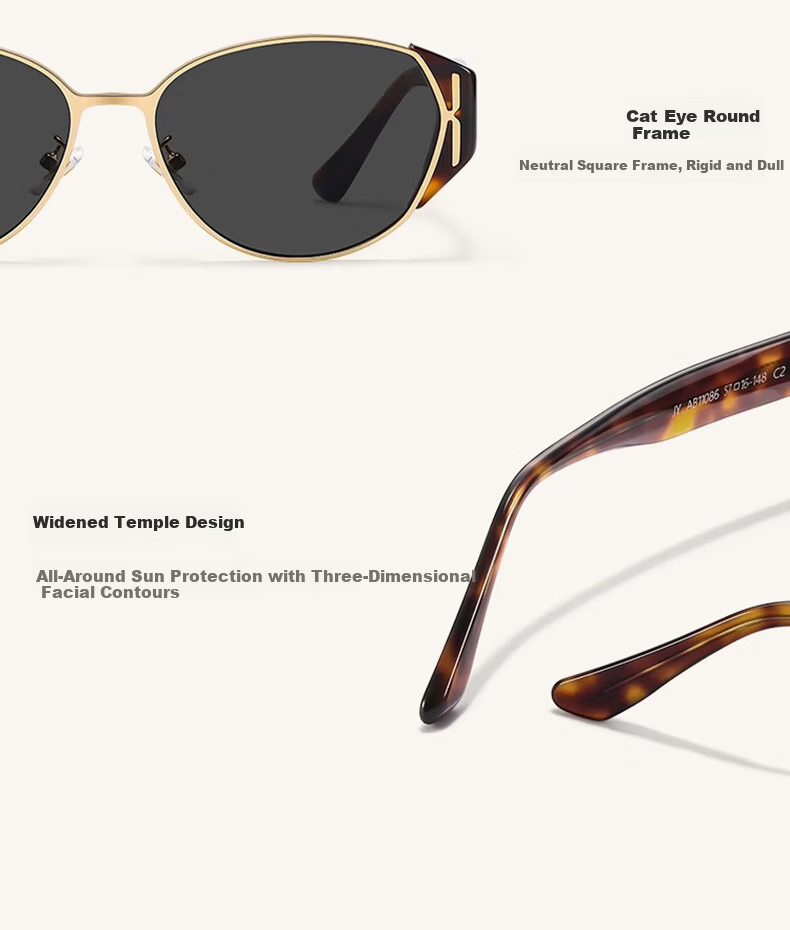 Mumujian Shushu Cat Eye Sunglasses for Women 2026 New High-End UV Protection Myopia Face-Slimming Sun Shades 9
