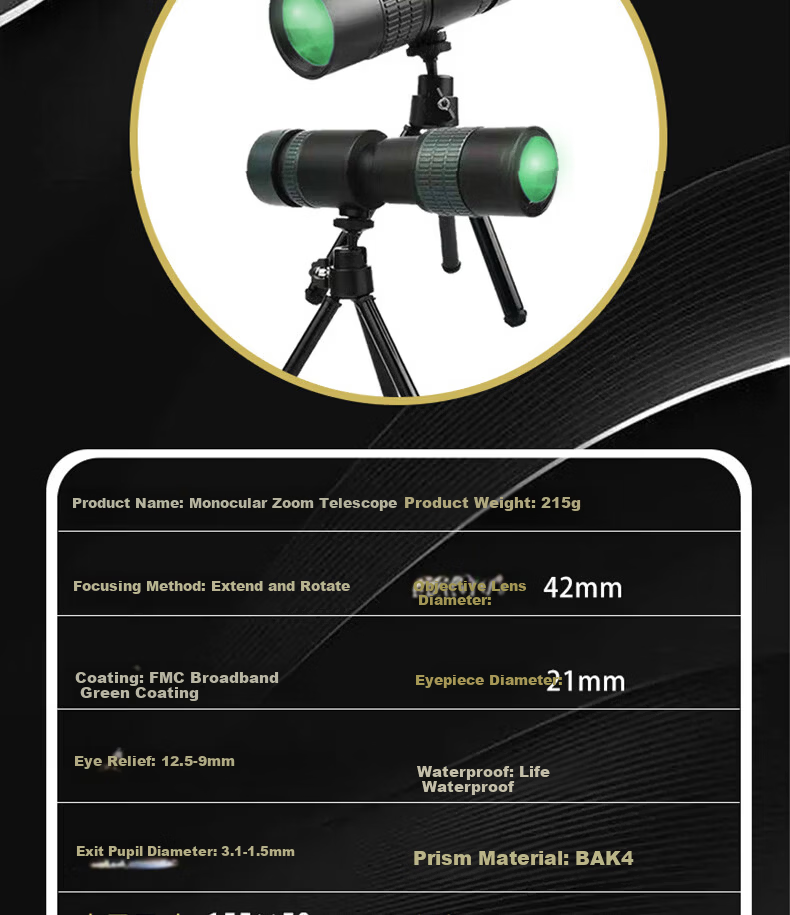 HUGE Monocular Telescope Zoom Portable Outdoor Birdwatching High-Power HD Professional Concert Phone Photography 17