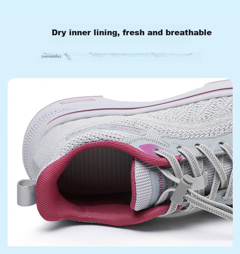 Anglerfish Summer Breathable Mesh Mom Casual Shoes Sports Walking Shoes Elderly Old Beijing Cloth Shoes A6000 Red 38 11
