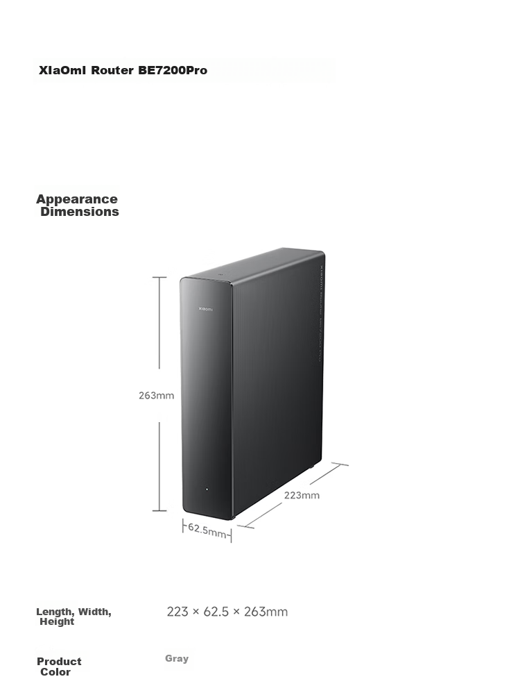 MI Router BE7200Pro [Xiaomi Phone Internet Partner] WiFi7 Full 2.5GE Ports Smart Hub Gateway Flagship Chip Home Router 20