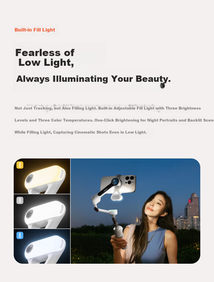Insta360 Flow 2 Pro Smartphone Gimbal Handheld Stabilizer AI Tracking 3-Axis Selfie Stick Anti-Shake Vlog Tripod (Dynamic White AI Tracking Module Gift Box) 10