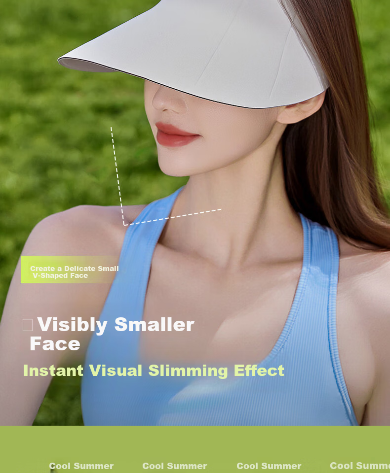 Jingtang Jingpin Seamless Topless Sunshade Hat Women's Summer Large Brim UV Protection Lightweight Foldable Hat 7