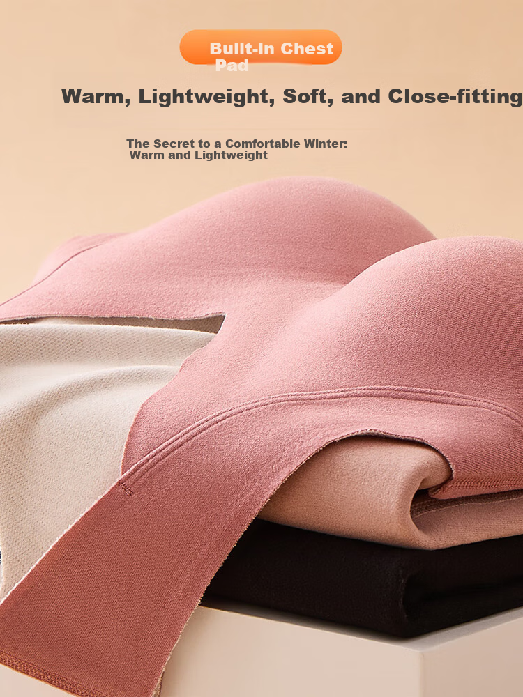 Urban Beauty Women's Thermal Vest with Chest Pad, Thickened Silk-Blend Seamless Fleece Underwear Vest for Autumn and Winter 6