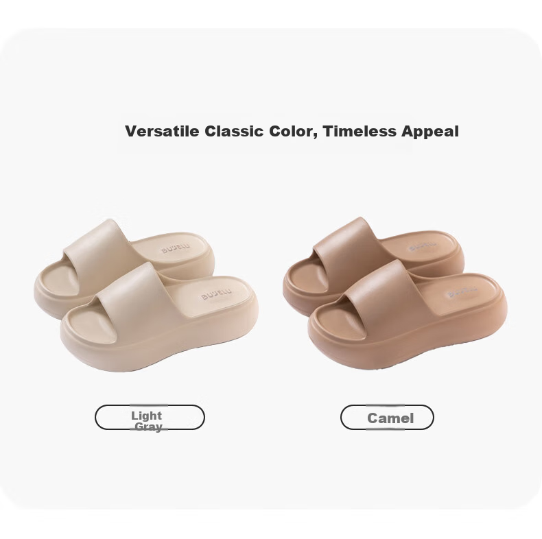 Jiayi Summer Slippers for Men and Women Thick Sole Soft Elastic Home Bathroom Slippers Light Gray Size 35-36 JY2515 5