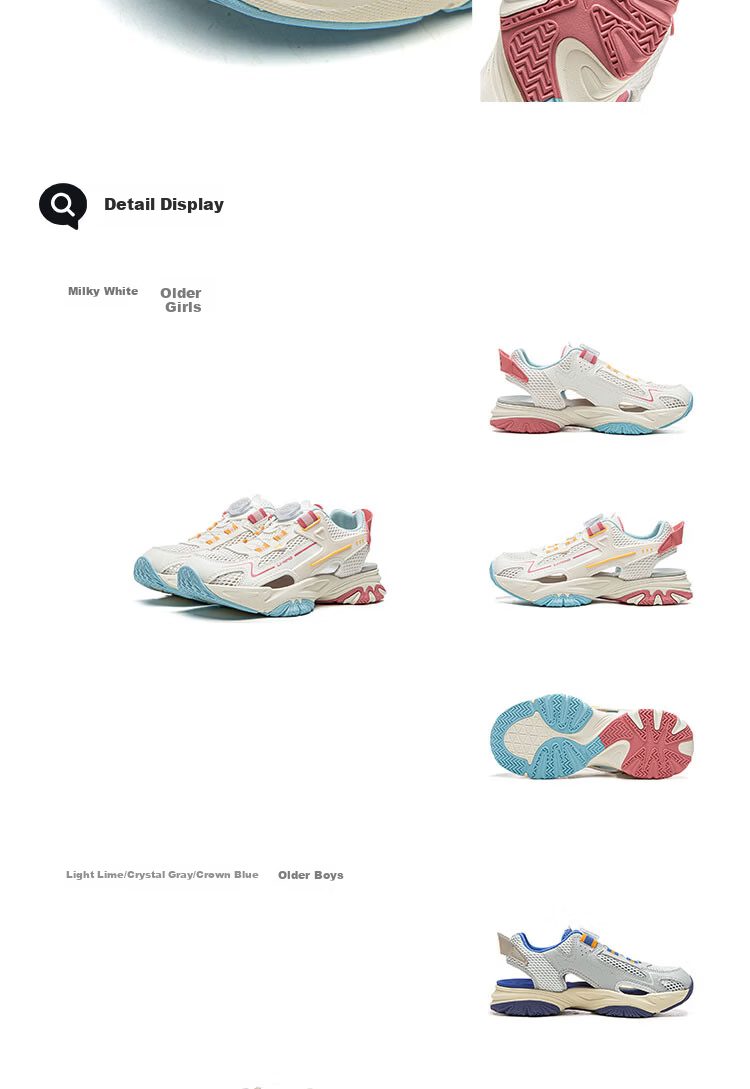 Li-Ning Youth Summer Sandals Qingxia V2 Shock Absorption Rebound Cool Dad Casual Shoes Frame Shoes YKUW014 Size 38 9