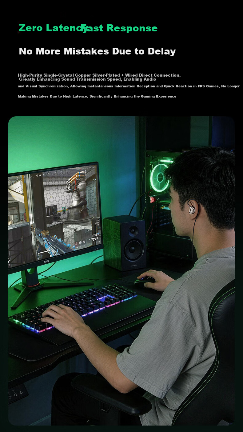 MICROKIA 2026 New In-Ear Gaming Earphones Wired Esports Headset Delta Champion Recommended FPS Positional Audio for PC 9