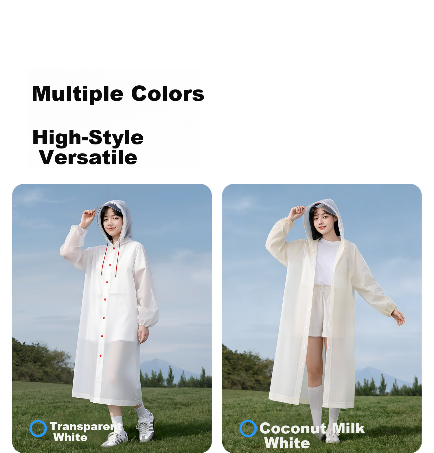 BADIGAO Disposable Raincoat with Hood, Thickened Full-Body Adult Rain Poncho for Heavy Rain, Rafting, Outdoor Travel, Mountaineering, Hiking, Portable Rainwear 30
