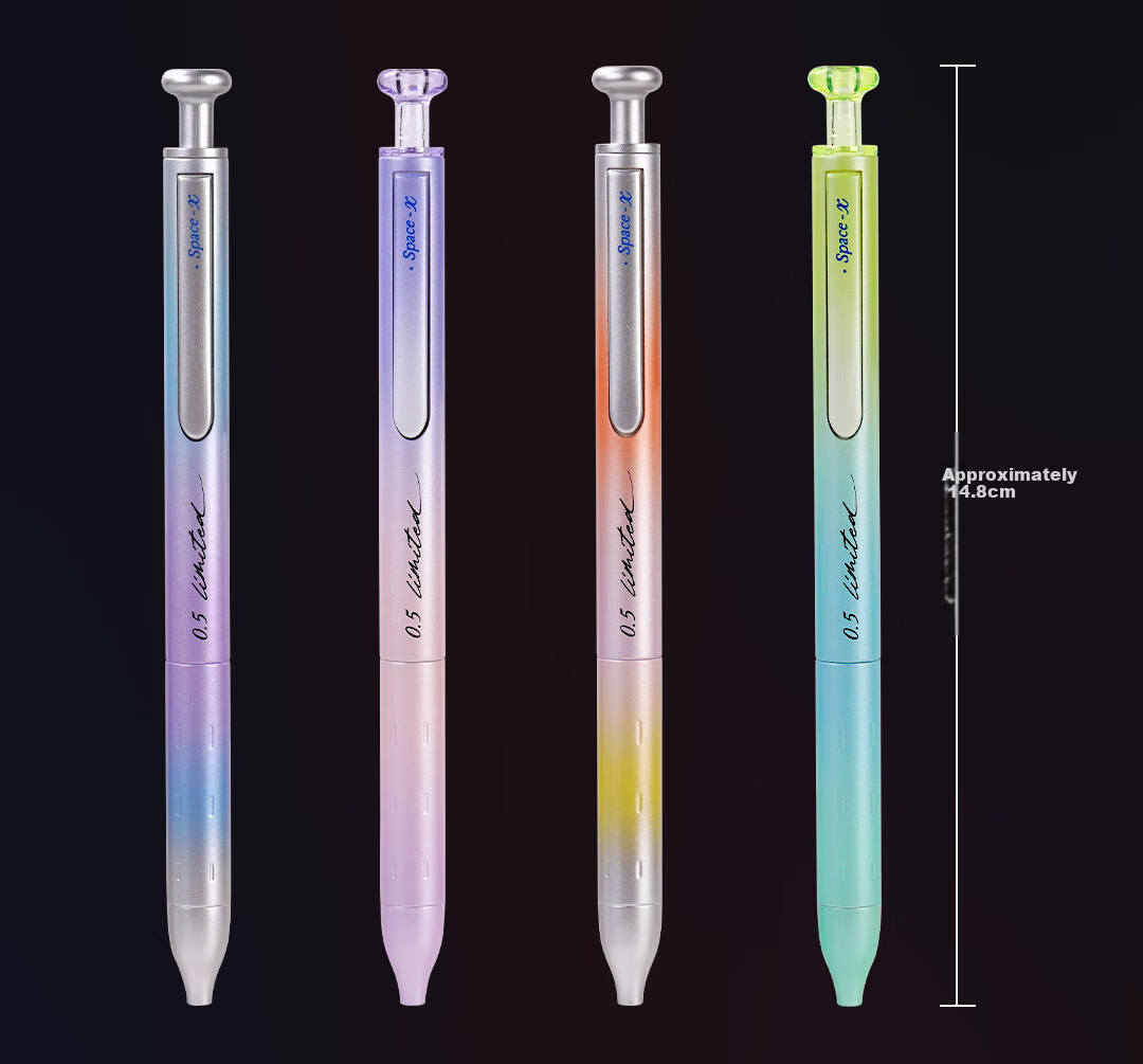 Dianshi Cyber Limited Edition Time Capsule Retractable 0.5mm Black Gel Pen High-Value Student Writing Practice Pen 0154A2Plus [5-Pack] 15