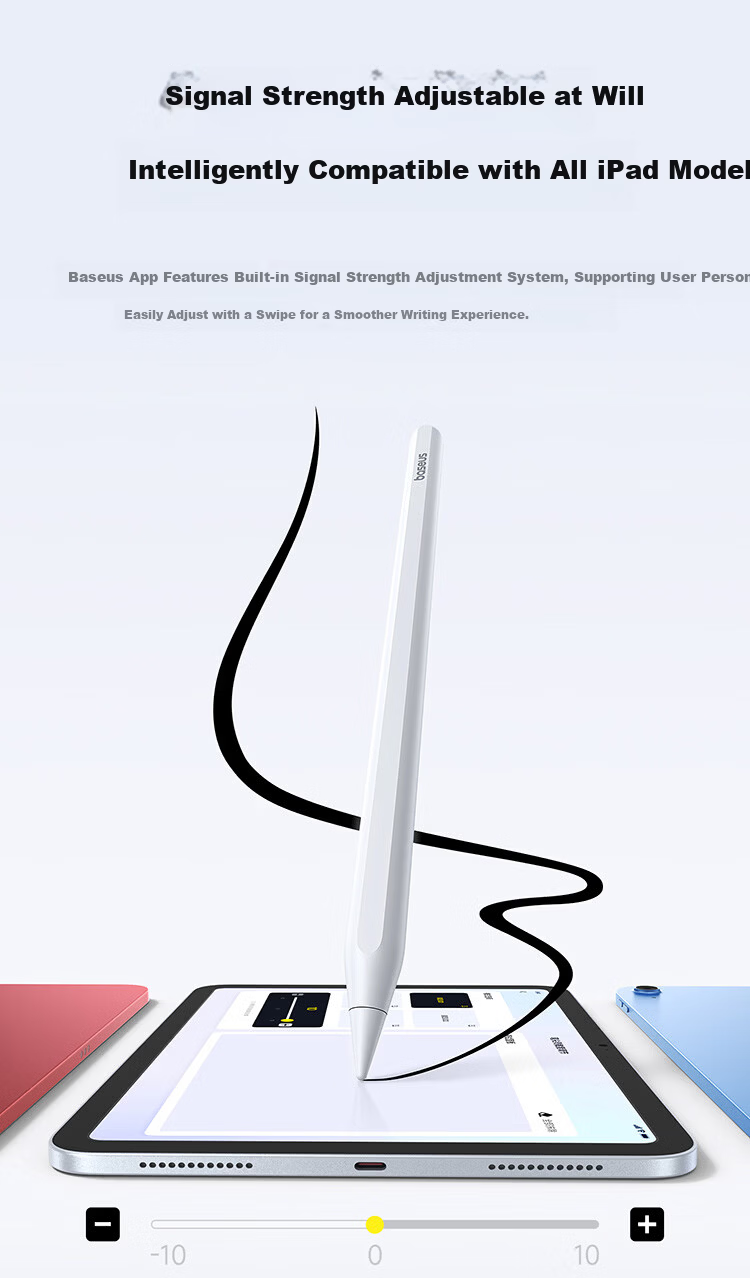Baseus Capacitive Stylus Pen iPad Touch Pen [Magnetic Bluetooth High-End Set] Compatible with iPad Pro/Air 8/Mini 7/iPad 11 Tablet Touchscreen Stylus Apple Pencil 6