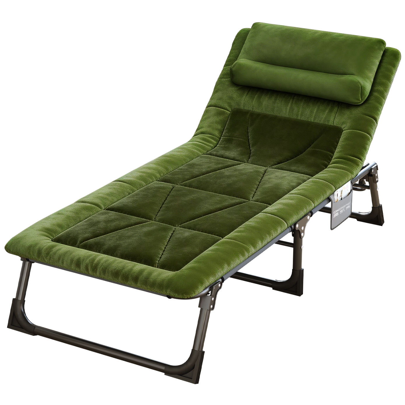 Aokai Fu Folding Bed Recliner Nap Folding Bed Single Bed Hospital Care Bed Outdoor Military Bed High-Quality Velvet