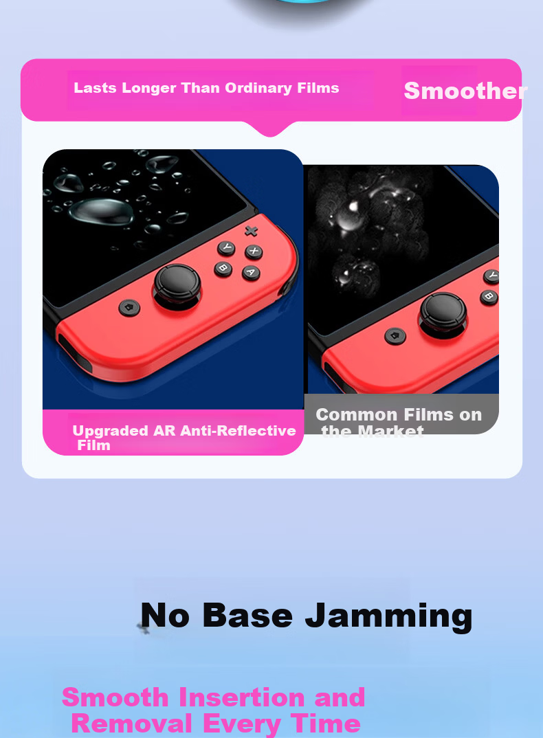 GOLDEN RAY Frosted Anti-Blue Light Screen Protector for Switch Lite 5.5-inch Nintendo Handheld Console Full Coverage Anti-Fingerprint Film 9